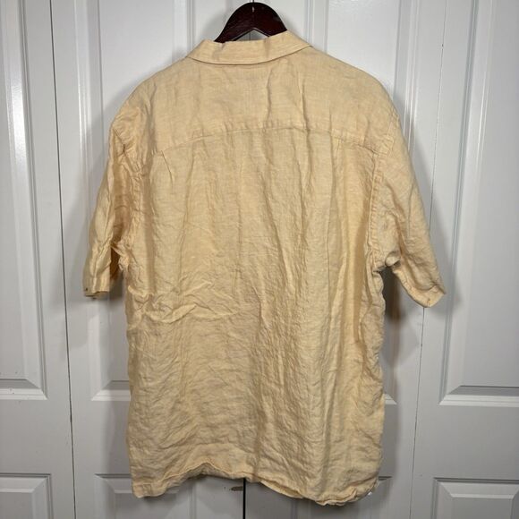 Paul Fredrick Men’s XXLT Shirt 100% Linen Button Front Short Sleeve Casual - Picture 2 of 6